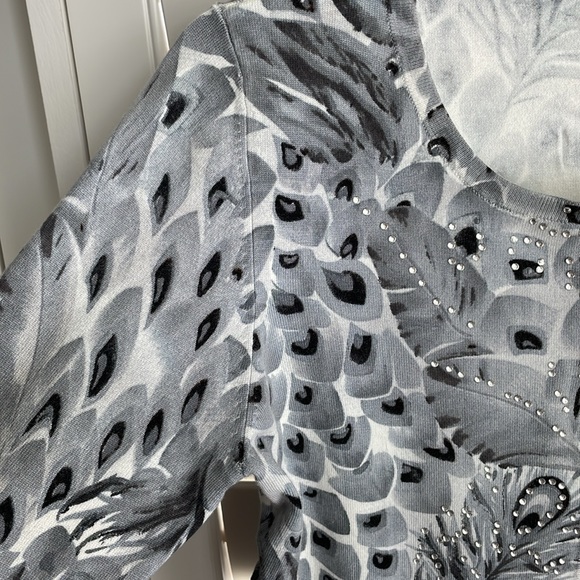 Prima Bella rhinestone bling button front cardigan - Picture 10 of 10